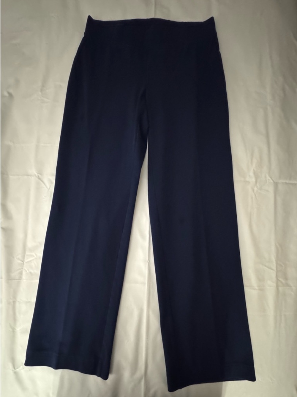 Lands' End Navy Wide-Leg Pull-On Pants
